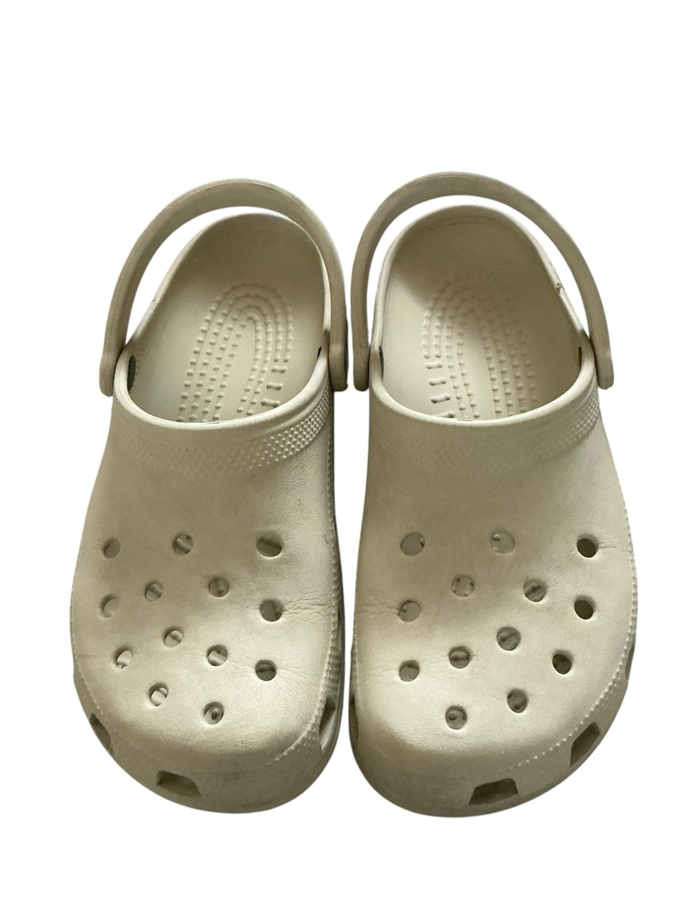 Crocs classic clog unisex slip on water-friendly sandal bone beige W10, 8M